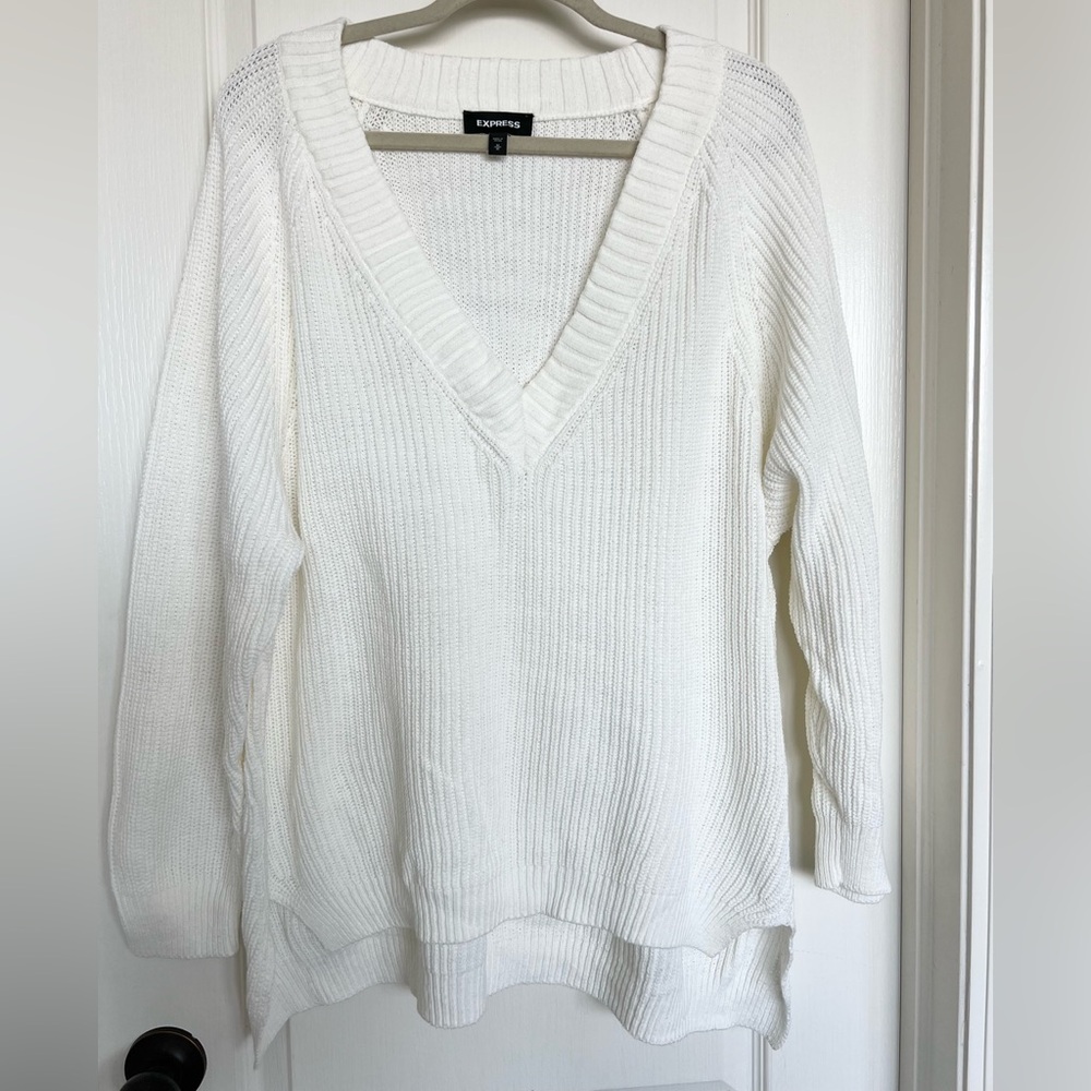Express Casual Knit V Neck Sweater